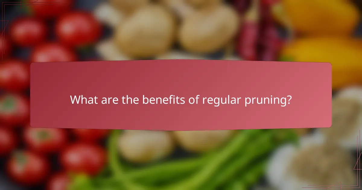 What are the benefits of regular pruning?